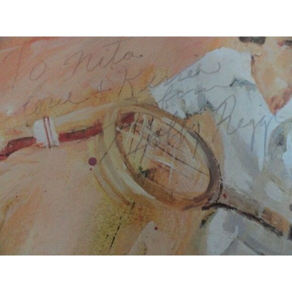 Vintage ’75 Bobby Riggs Signed Autographed GRAND MASTERS’ Tennis Program Detroit - Picture 4 of 10